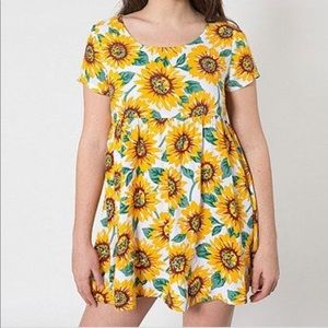 American apparel sunflower babydoll dress